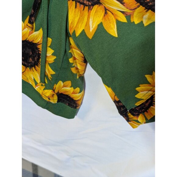 Lularoe Sunflower Romper XXS - Bright & Breezy Floral Pockets - Picture 3 of 5